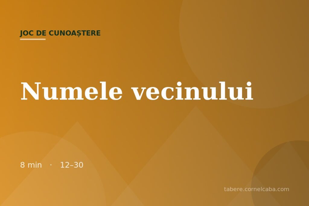Ilustrație pentru jocul Numele vecinului