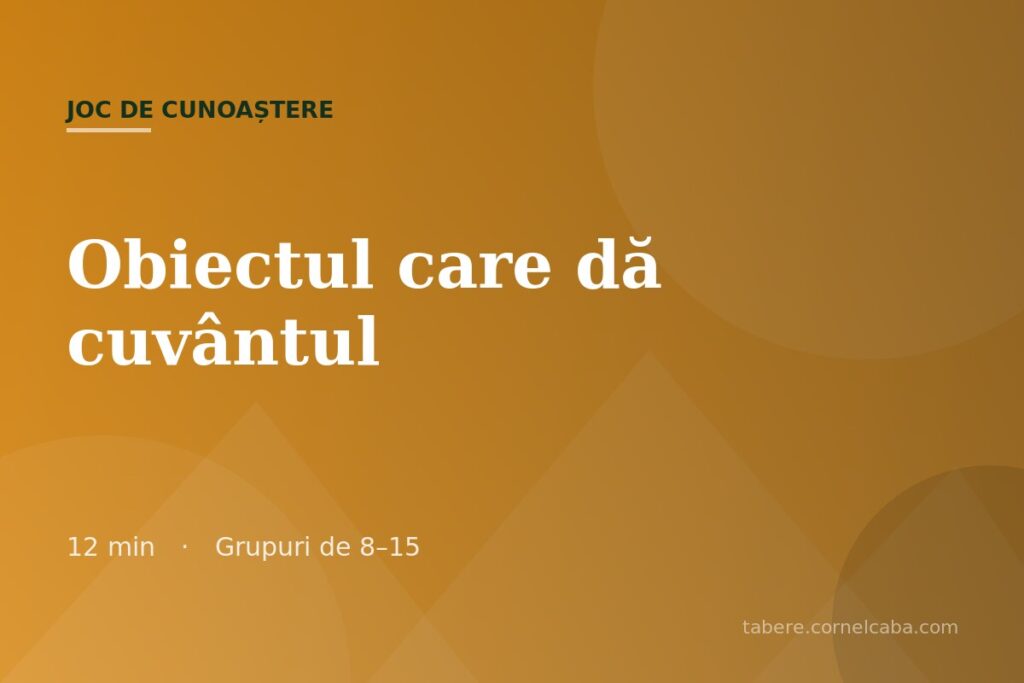 Ilustrație pentru jocul Obiectul care dă cuvântul