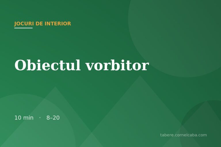 Ilustrație pentru jocul Obiectul vorbitor