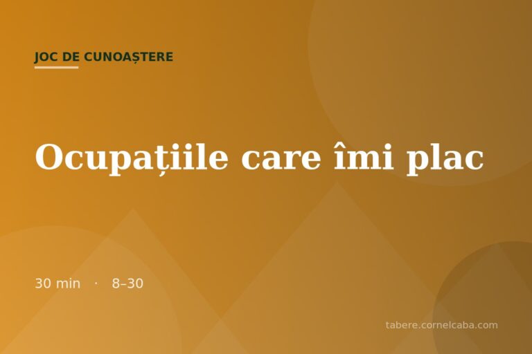 Ilustrație pentru jocul Ocupațiile care îmi plac