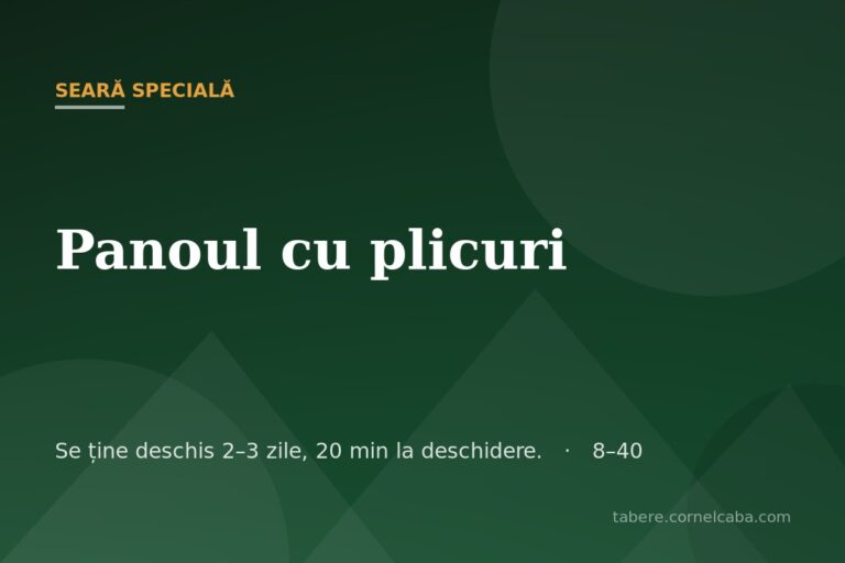 Ilustrație pentru jocul Panoul cu plicuri