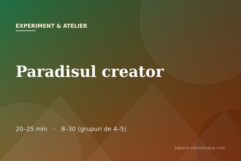 Ilustrație pentru jocul Paradisul creator