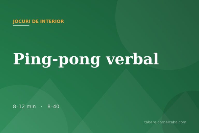 Ilustrație pentru jocul Ping-pong verbal