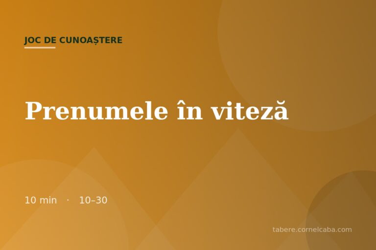 Ilustrație pentru jocul Prenumele în viteză