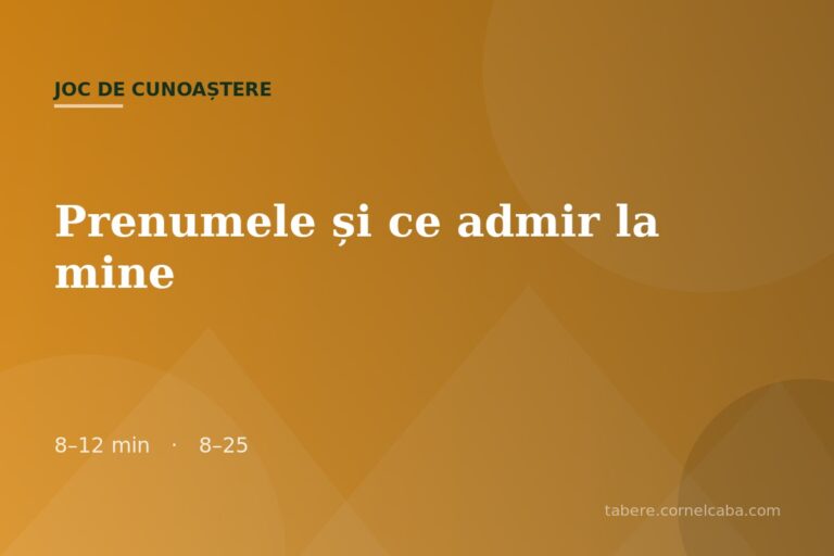 Ilustrație pentru jocul Prenumele și ce admir la mine