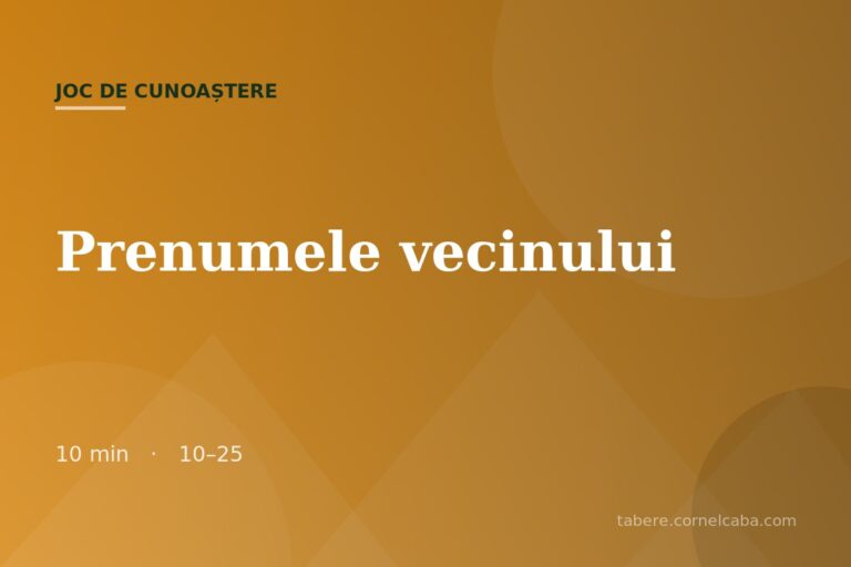 Ilustrație pentru jocul Prenumele vecinului