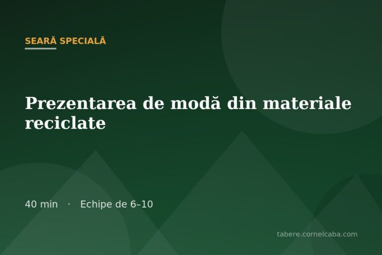 Ilustrație pentru jocul Prezentarea de modă din materiale reciclate