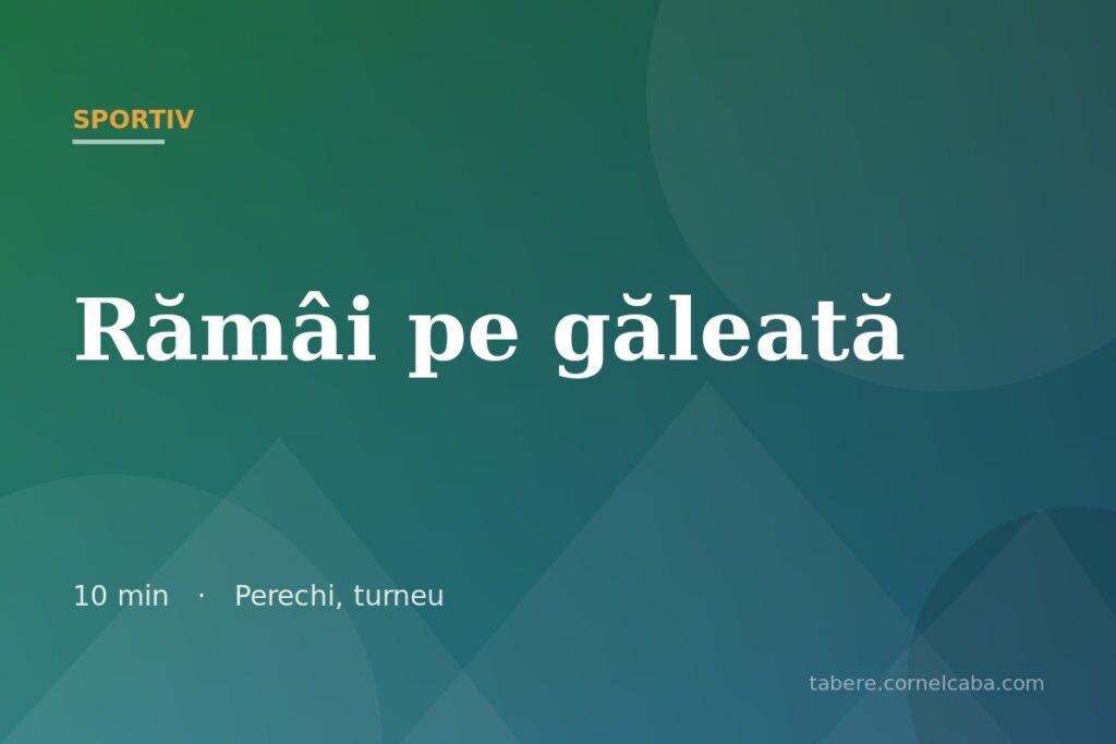 Ilustrație pentru jocul Rămâi pe găleată