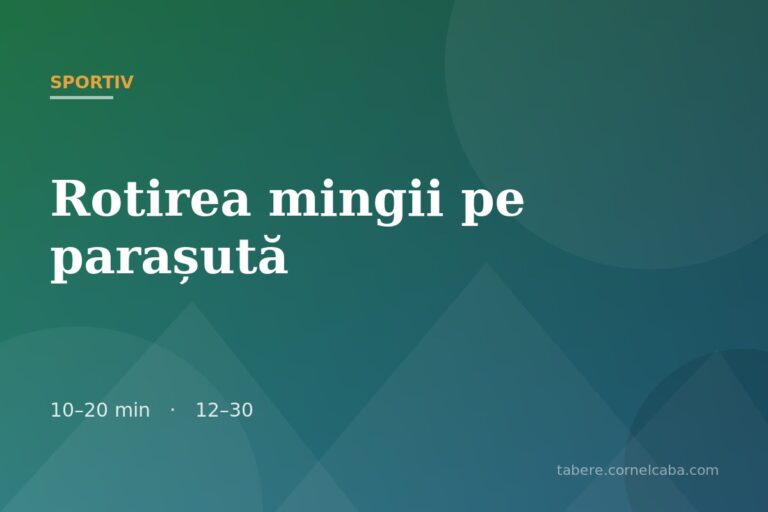 Ilustrație pentru jocul Rotirea mingii pe parașută