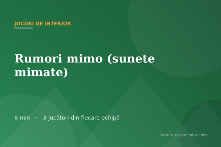 Ilustrație pentru jocul Rumori mimo (sunete mimate)