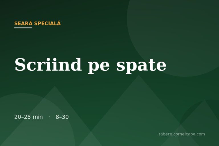 Ilustrație pentru jocul Scriind pe spate
