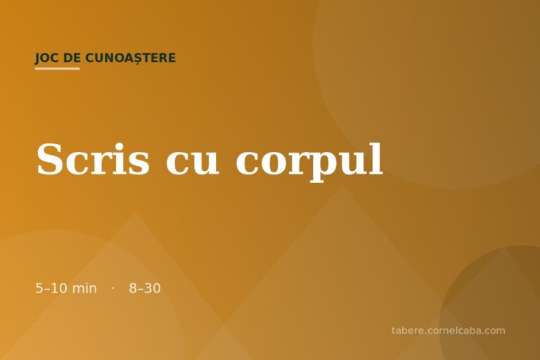Ilustrație pentru jocul Scris cu corpul