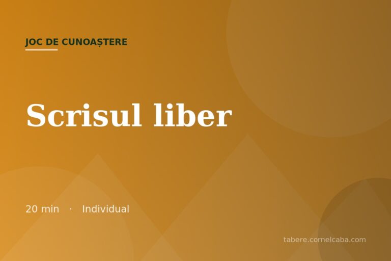 Ilustrație pentru jocul Scrisul liber
