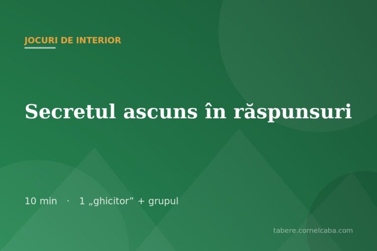 Ilustrație pentru jocul Secretul ascuns în răspunsuri