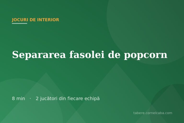 Ilustrație pentru jocul Separarea fasolei de popcorn
