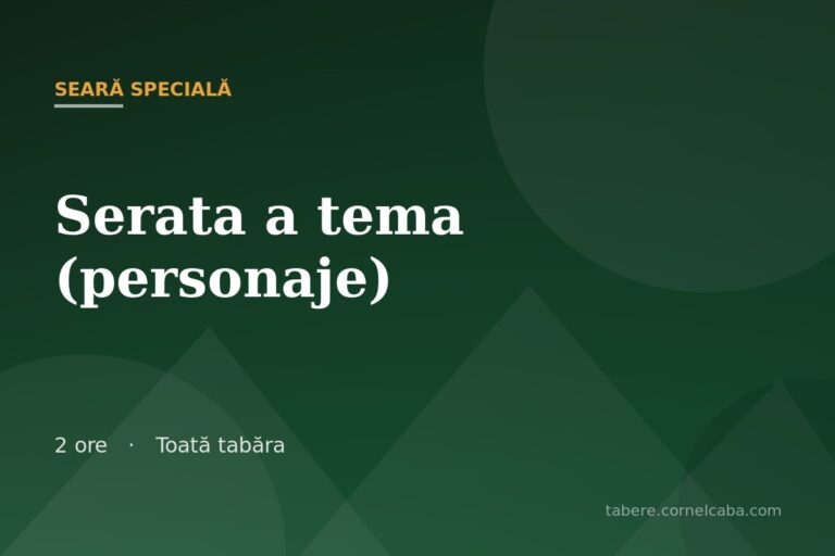 Ilustrație pentru jocul Serata a tema (personaje)