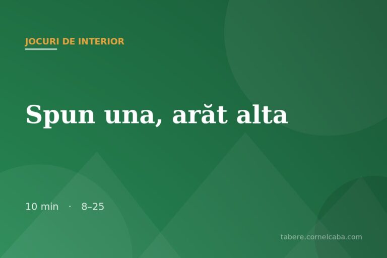 Ilustrație pentru jocul Spun una, arăt alta
