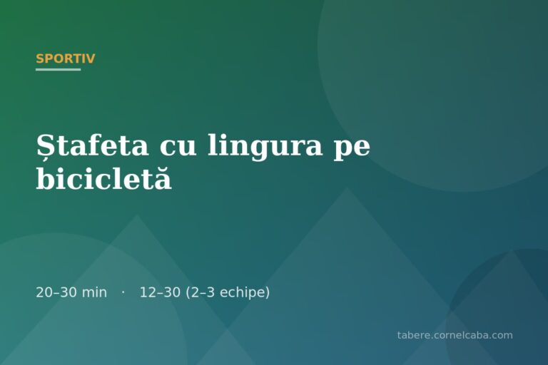 Ilustrație pentru jocul Ștafeta cu lingura pe bicicletă