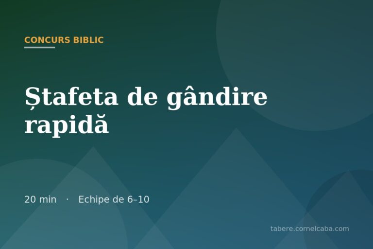Ilustrație pentru jocul Ștafeta de gândire rapidă