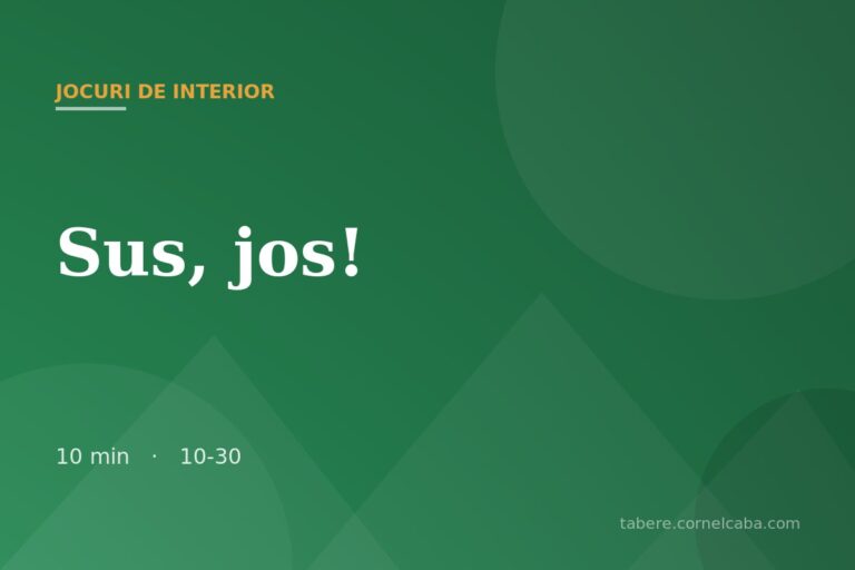 Ilustrație pentru jocul Sus, jos!