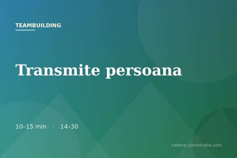 Ilustrație pentru jocul Transmite persoana