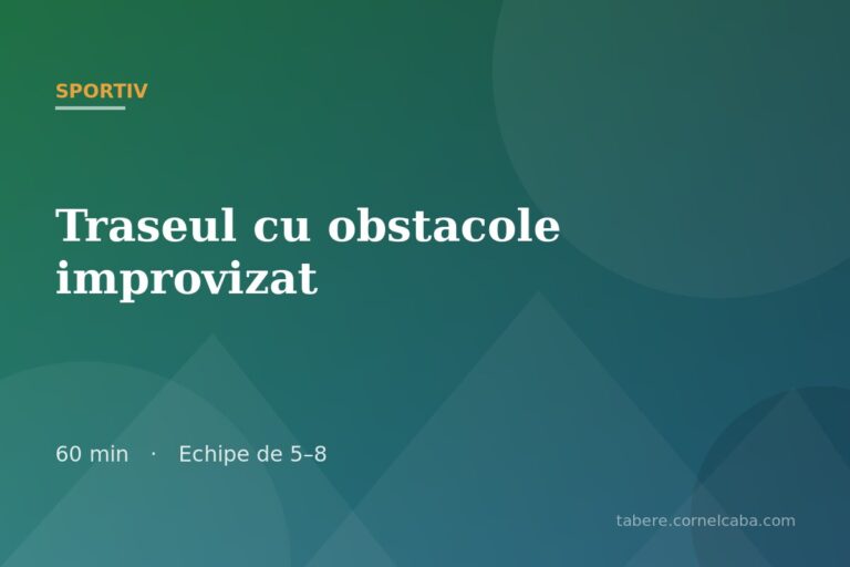 Ilustrație pentru jocul Traseul cu obstacole improvizat