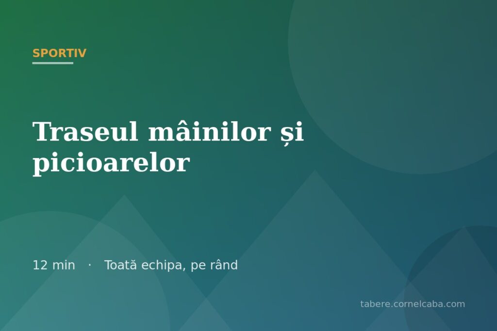 Ilustrație pentru jocul Traseul mâinilor și picioarelor
