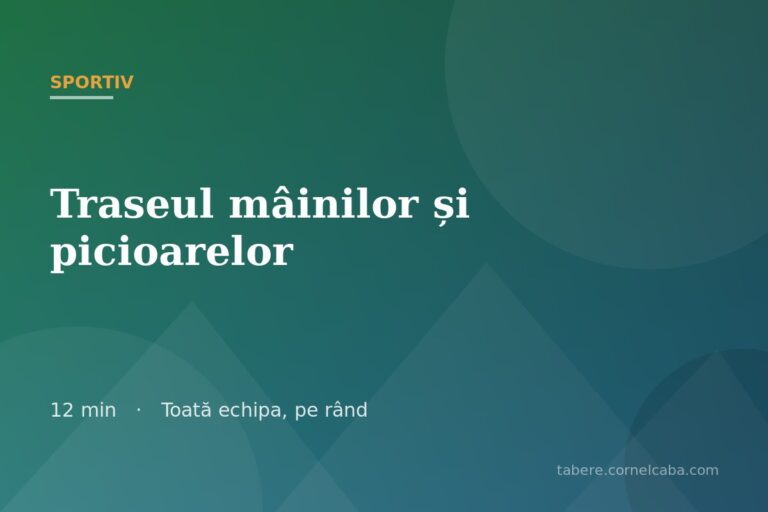 Ilustrație pentru jocul Traseul mâinilor și picioarelor