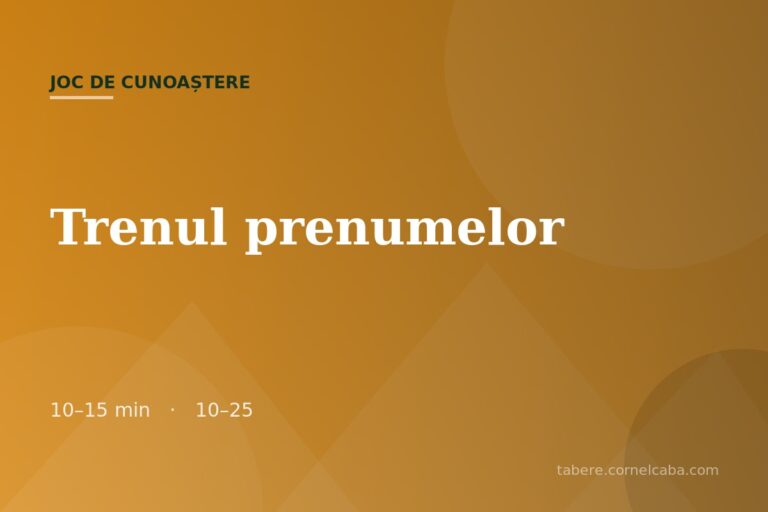 Ilustrație pentru jocul Trenul prenumelor