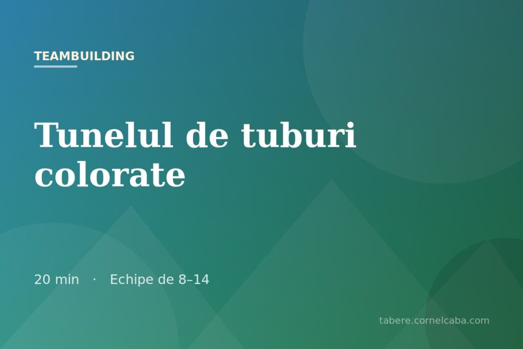Ilustrație pentru jocul Tunelul de tuburi colorate