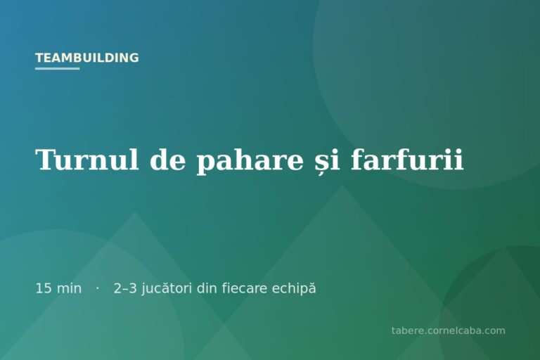 Ilustrație pentru jocul Turnul de pahare și farfurii